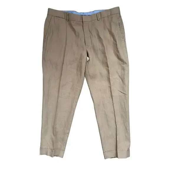 Polo Ralph Lauren Men's 100% Linen Suit Trousers Sz 42x30